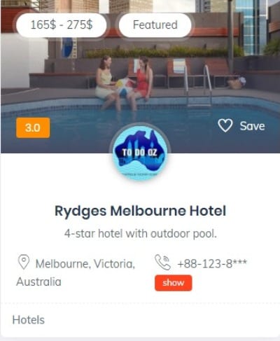 tourism guide australia - Listing Example